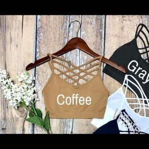 Criss cross padded brallette